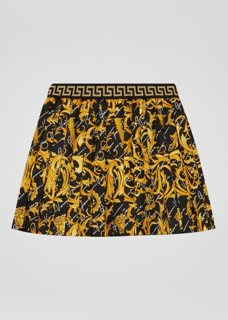 Fusta Versace Barocco Signature Print Silk Fete | QISTERC-53